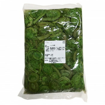 【代引き・同梱不可】 山一商事 味付きこごみ 1kg×10個 30481