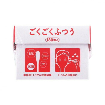平和メディク トリプル抗菌綿棒ごくごくふつう 180本入&times;60セット 6320｜あっとらいふ