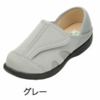神戸生絲　あし笑顔/かかとが踏めるルームシューズS KT-1 グレー