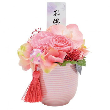 花愛(かんな) プリザーブドフラワー 陶器付 ピンク 57n3008300002