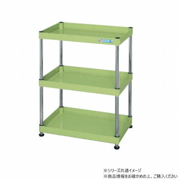 【代引き・同梱不可】 サカエ CSパールワゴン固定タイプ 樹脂製 グリーン CSPN-9073|あっとらいふ