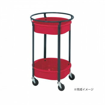 【代引き・同梱不可】 サカエ まるいワゴン レッド MW-462RD