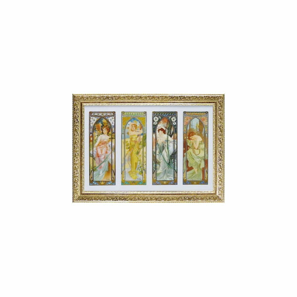 【同梱不可】 ART FRAMES アルフォンス ミュシャ 時の流れ　AM-18001