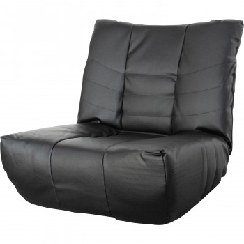 【代引き・同梱不可】ローマ1P　5段階リクライニング　極厚座面座椅子　ブラック　SH0206｜あっとらいふ