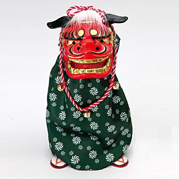 【送料無料】踊る獅子舞 M グリーン p-1600-mgr 置き物 獅子舞 音楽 新春飾り 縁起 厄除け 踊る 人形 お正月