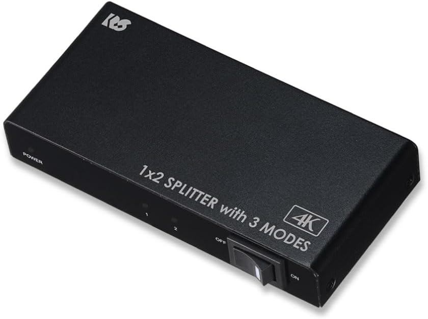 4K60Hz対応 1入力2出力 HDMI分配器（動作モード機能付） RS-HDSP2M-4K カスケード対応 4K HDMI 分配器 4K60Hz フルHD HDR対応 HDCP2.2