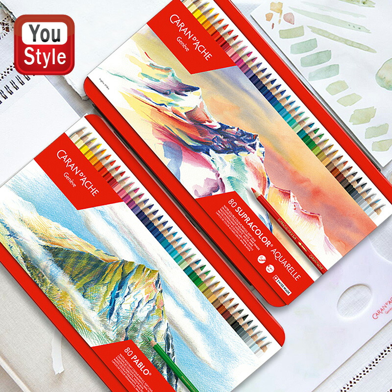 (g)カランダッシュ80 CARAN DACHE スーパーカラーソフト色鉛筆 スプラカラーソフト™ – 80色セット 色鮮やかに湧き出る創造性