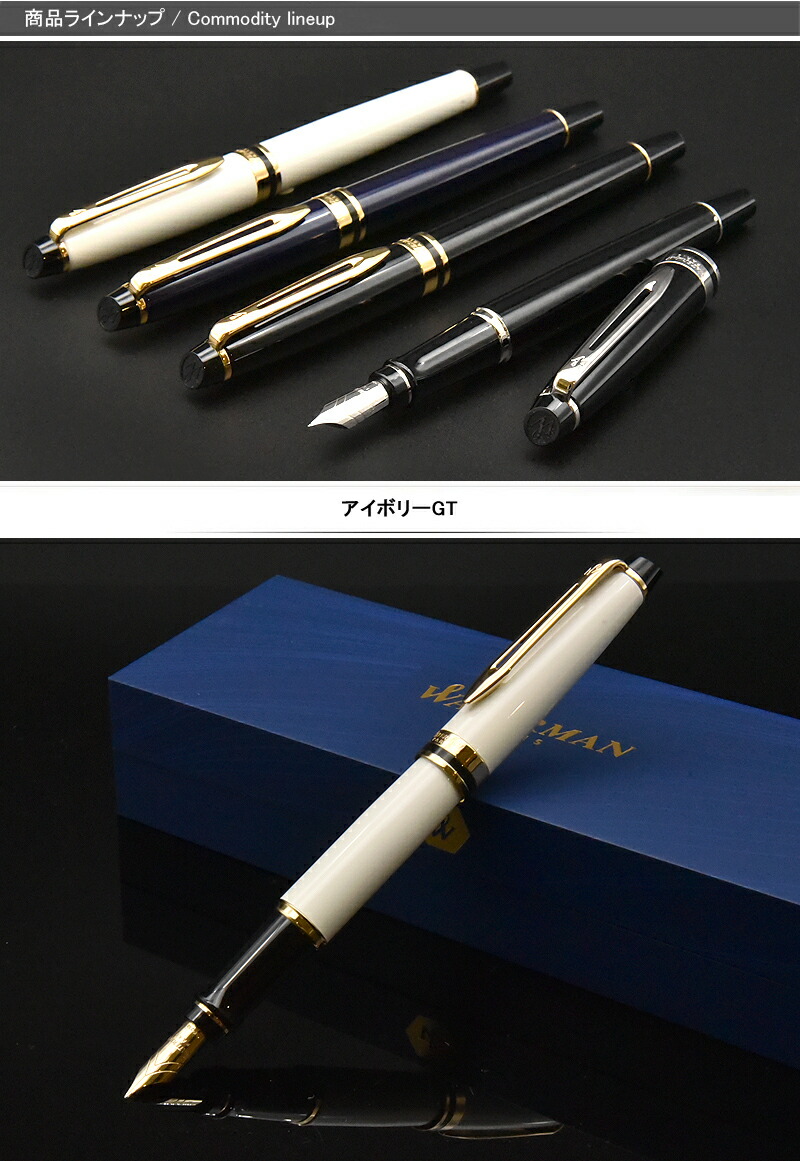 WATERMAN ウォーターマン 万年筆 カレン ブラックシーGT 18K 両用式 M