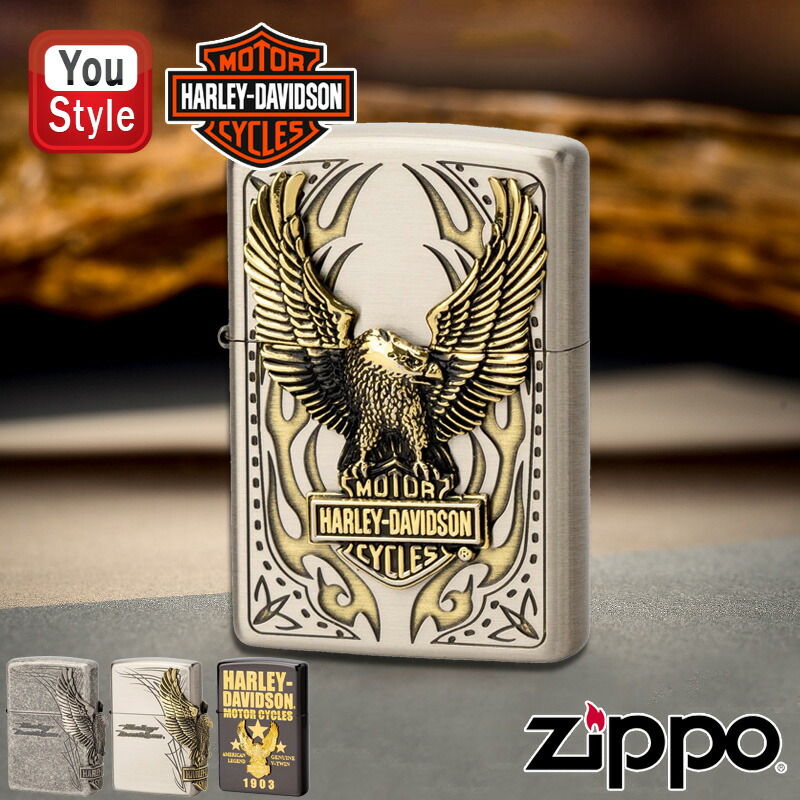 正規品 ハーレー ZIPPO ジッポー 金メッキ 全金イーグル ビッグメタル-