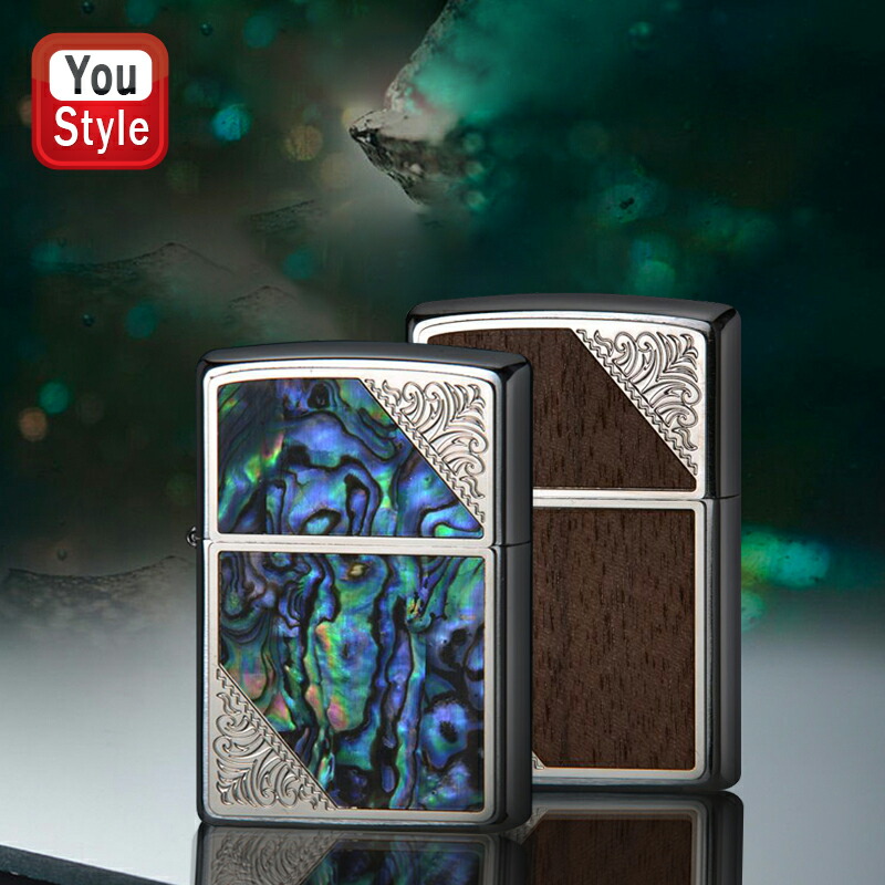 ジッポー ZIPPO ライター WESTERN SHELL / ウェスタン ウッド シェル ウッド2SW-WOOD  シェル2SW-SHELL メタル貝貼り 喫煙具 オイルライター