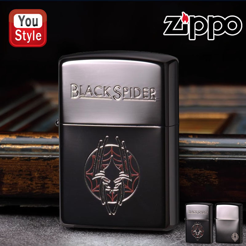 ジッポー ライター 200FB ブラックスパイダー BLACK SPIDER 黒ニッケル 赤シルク 蜘蛛 クモ ブラック ギフト プレゼント お祝い 記念品 誕生日 メンズ レディース 就職 豪華 喫煙具 父の日 敬老の日 ファッション