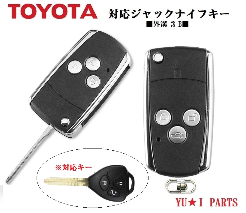 楽天市場】□トヨタ3ボタン 新型ジャックナイフキー ジャックキー