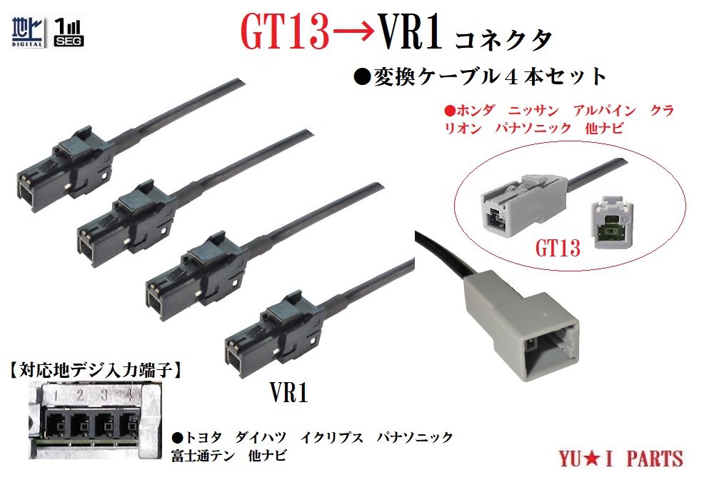 地デジ　アンテナコード4本　GPSコード付 パナソニック　ストラーダ純正