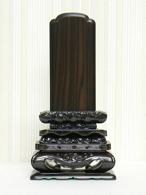 唐木位牌　黒檀上等猫丸5.5号（こくたんじょうとうねこまる）【送料無料】