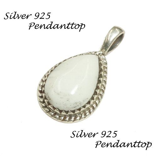 シルバー925 上品な雰囲気のティアドロップシェイプ石付きペンダントトップ silver925 シルバーアクセサリー シルバー製 ペンダントヘッド メンズ