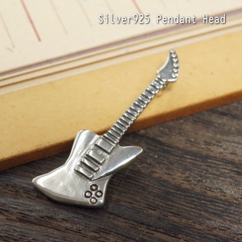 楽天市場】ギターペンダントトップ ネックレストップ シルバー925 楽器