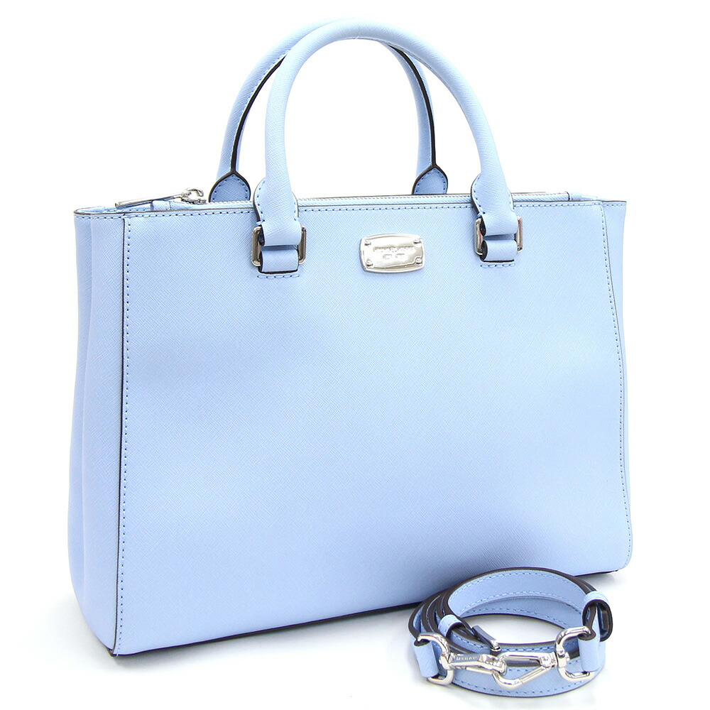 Michael Kors Lady S At 2way Handbag Kellen Medium Satc Light Blue Leather Bias For A Shoulder Brand Bag Back Michael Kors Lady S At 2way Handbag Kellen Medium Satc Light Blue Leather Bias For A Shoulder Brand Bag Back