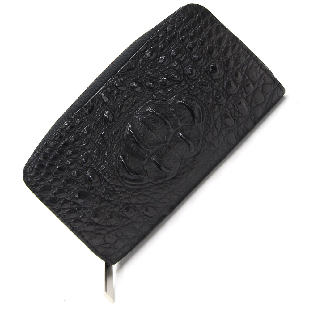 【中古】 ハオ ラウンドジッパー長紙入れ 黒いこと クロコダイル 中古 ロングウォレット メンズ 背鰐 ジャケット冠 カイマン HAO | 長紙入れ 紙入れ ブランド名紙入れ ブランド名 メンズ紙入れ メンズ長紙入れ 本革 メンズ長紙入れ革 ワニ革 長サイフ ラウンドジッパー ラウンド ラウンド長紙入れ