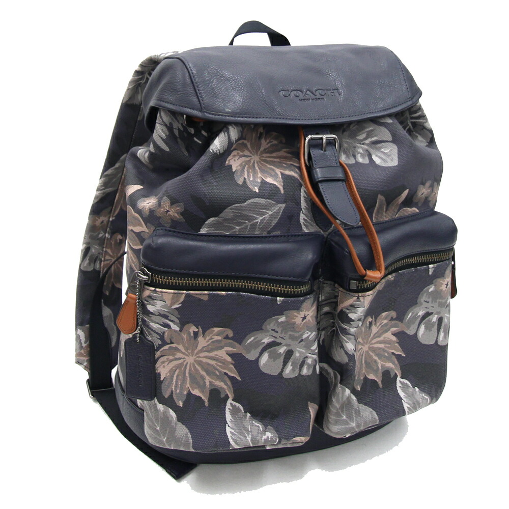 美品COACH/コーチリュック ハワイアンパーム ボタニカル柄 バックパック 美品COACH/コーチリュック ハワイアンパーム ボタニカル柄