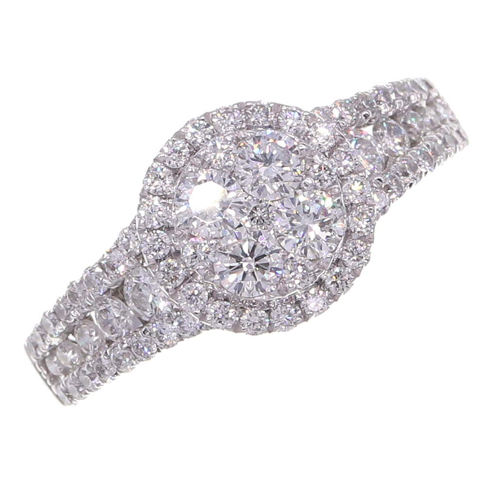 ダイヤモンド リング D1.05ct K18WG 12号 中古 指輪 ジュエリー 宝石 レディース 女性 Diamond｜夢市場プレミア