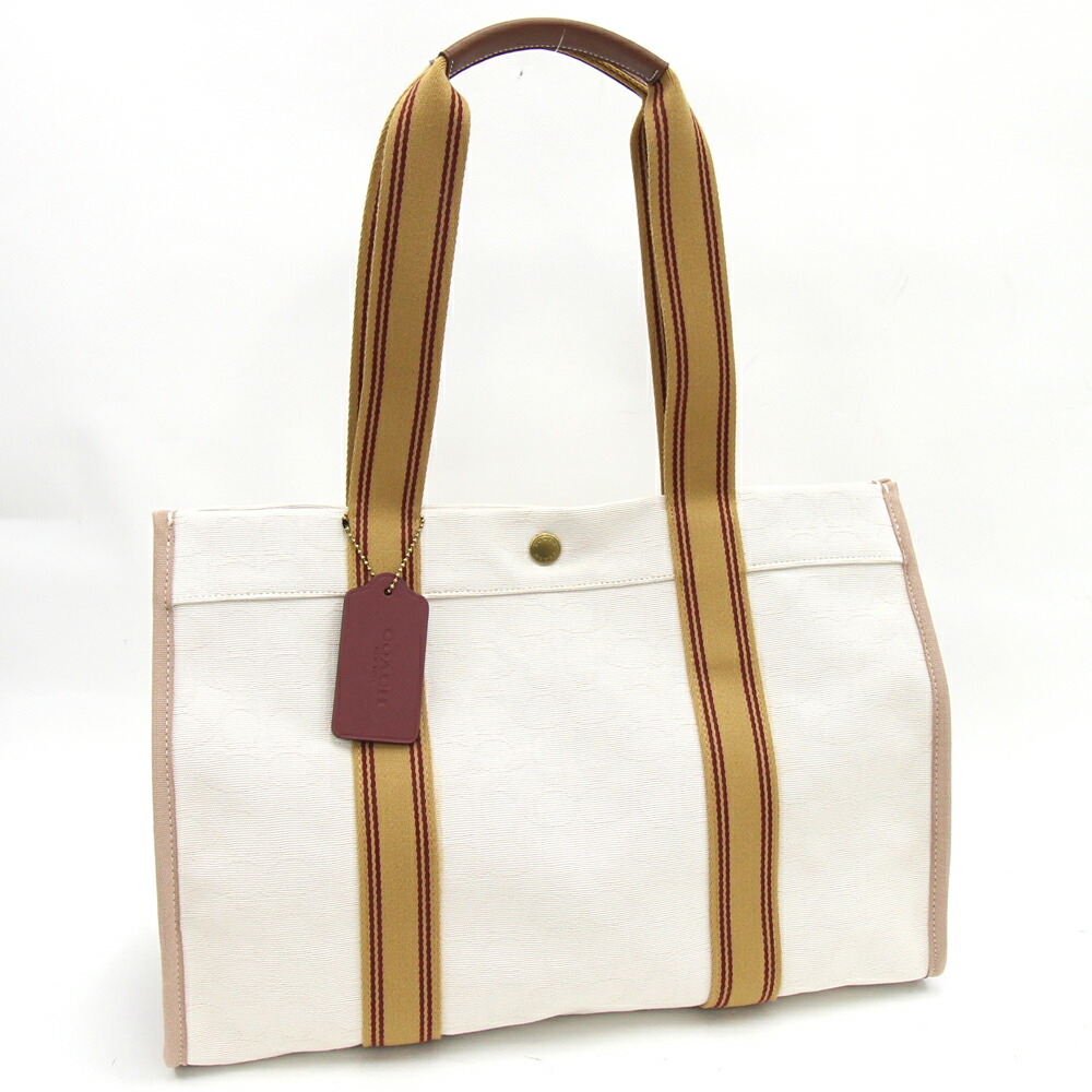 美品✨コーチ　トートバッグ　キャンバス　ブラウン　14305 シクネイチャー 美品✨コーチ トートバッグ キャンバス ブラウン 14305 シク