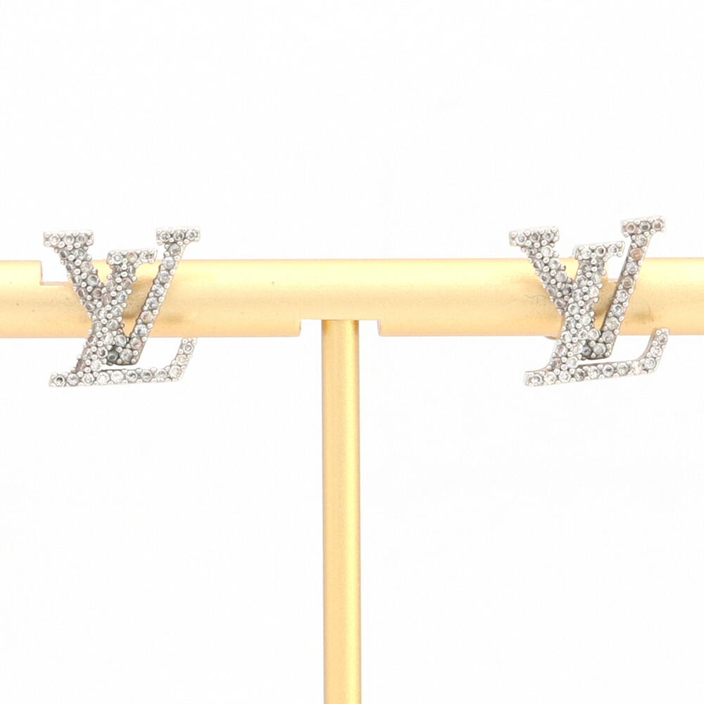 キラキラLVロゴ☆ Louis Vuitton ピアス アイコニック ストラス LOUIS VUITTON ルイヴィトン ピアス 両耳用 LV アイコニック