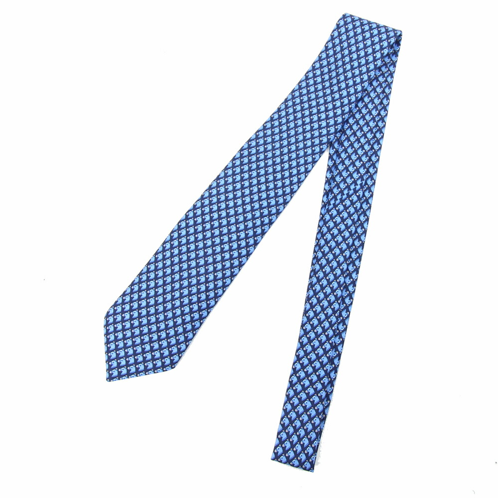 楽天市場】エルメス HERMES ネクタイ ライトブルー/グレー 新品同様