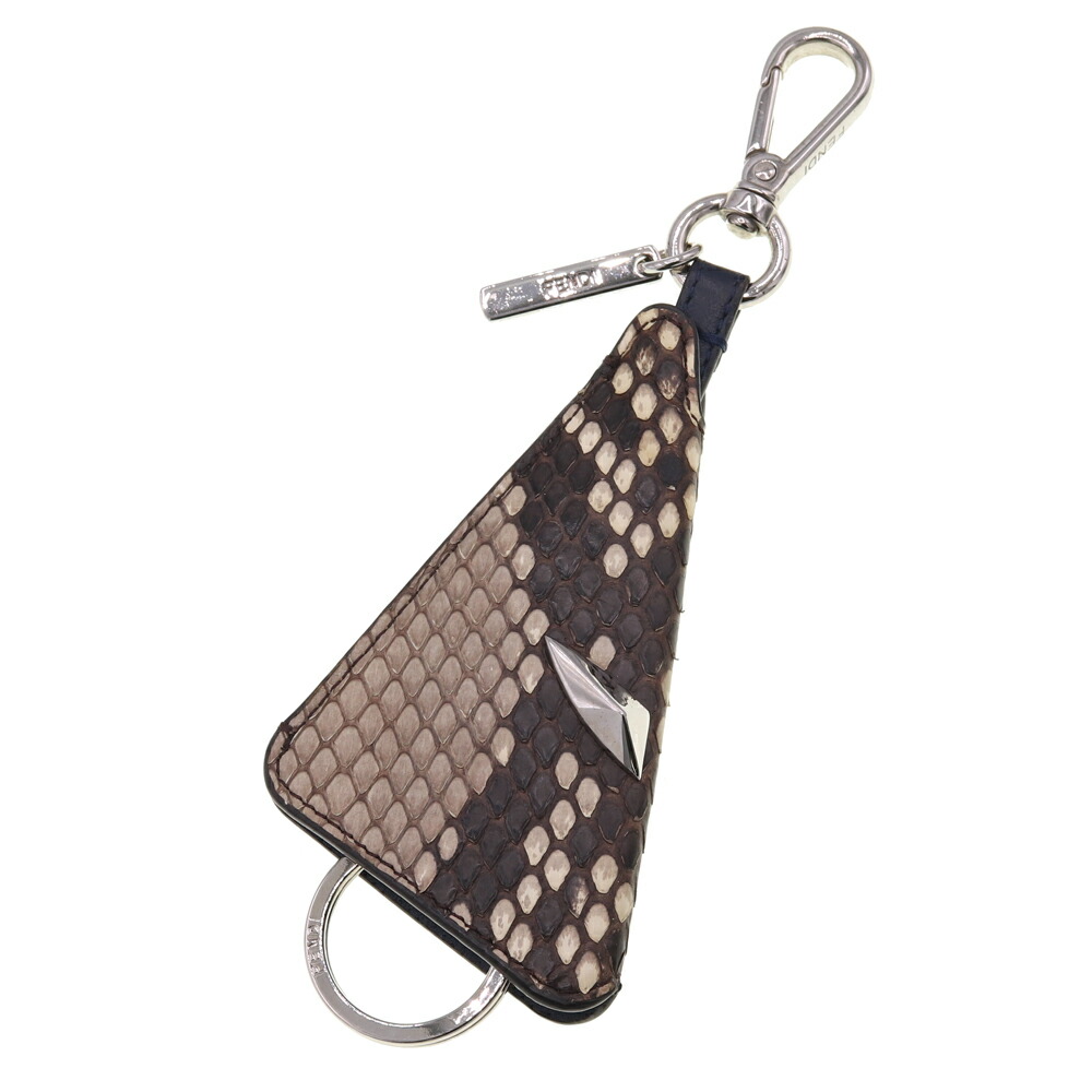 新品✨FENDI フェンディ バッグチャーム ミラー付き 7AR455 レザー FENDI - フェンディ FENDI ミラー付き 鏡 7AR455 キーホルダー