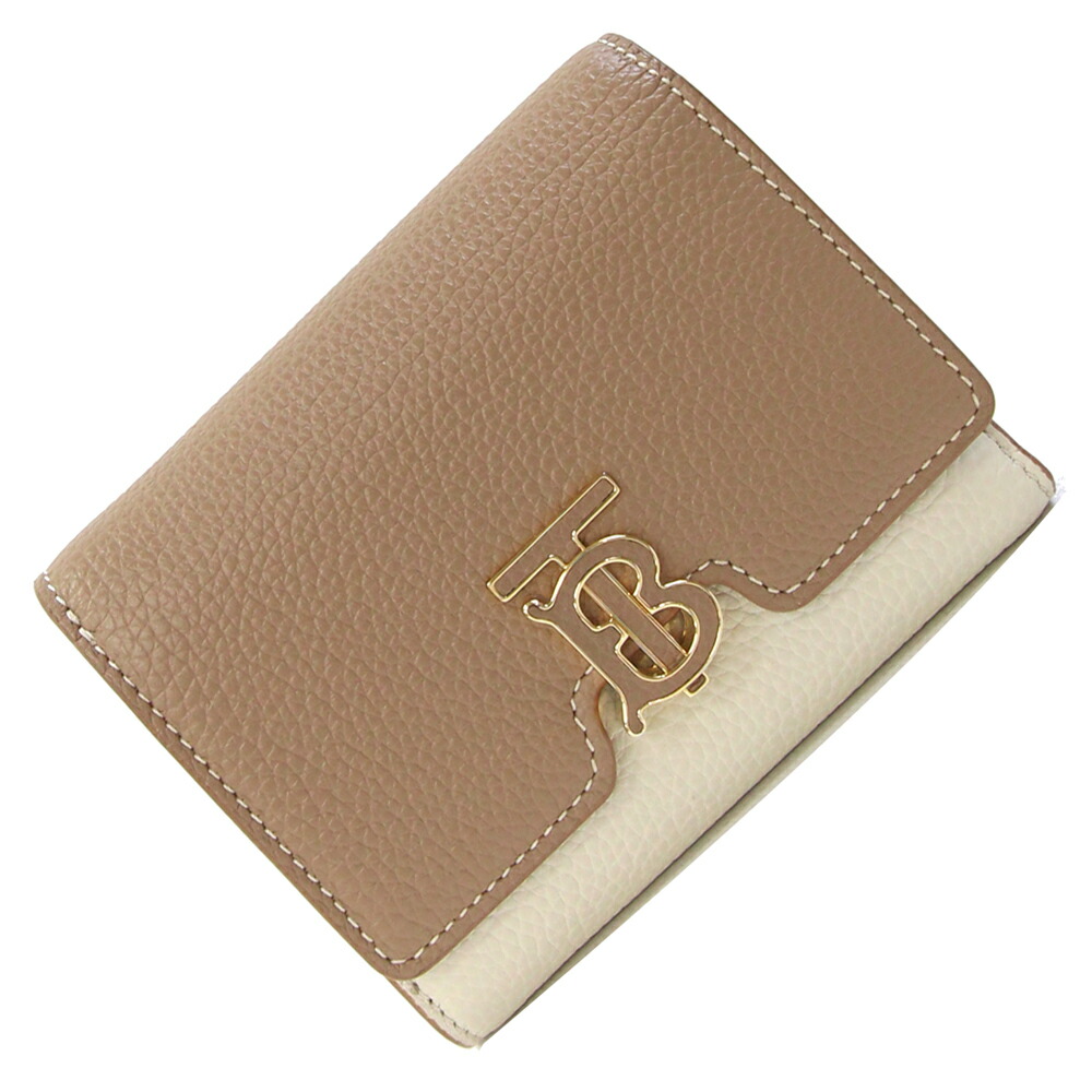 Burberry 財布 ブラウン TBロゴ コンパクトウォレット BURBERRY バーバリー 三つ折り財布 レディース TBロゴ コンパクト