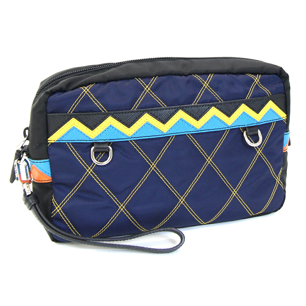 楽天市場】PRADA プラダ クラッチバッグ ブラック 2NH004 064