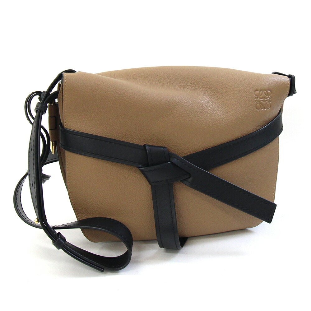 LOEWE　ショルダーバッグ　アナグラム　茶　3228 LOEWE - ロエベ LOEWE ショルダーバッグ アナグラム キュービィ