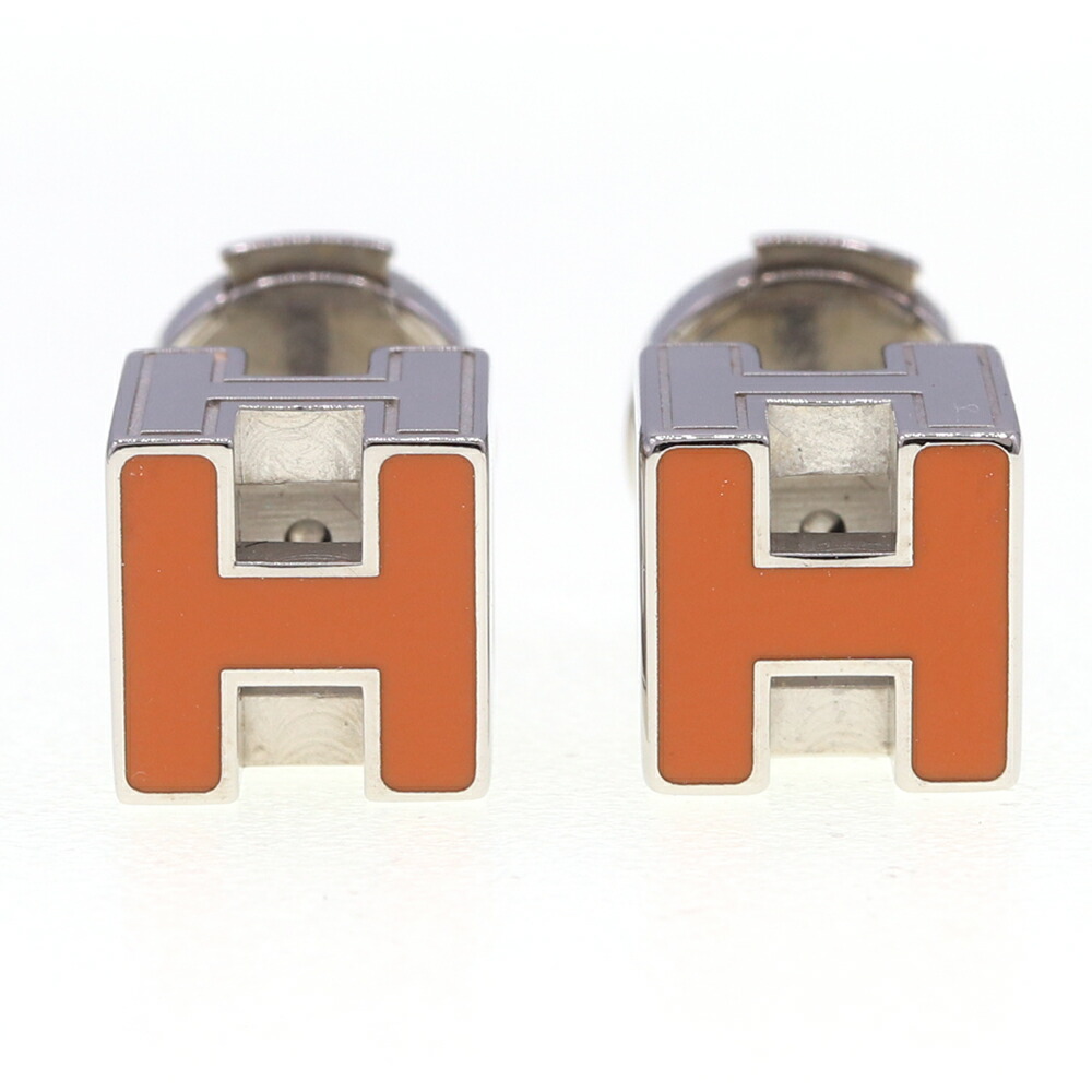 楽天市場】HERMES エルメス Hキューブ ピアス ピンク ゴールド