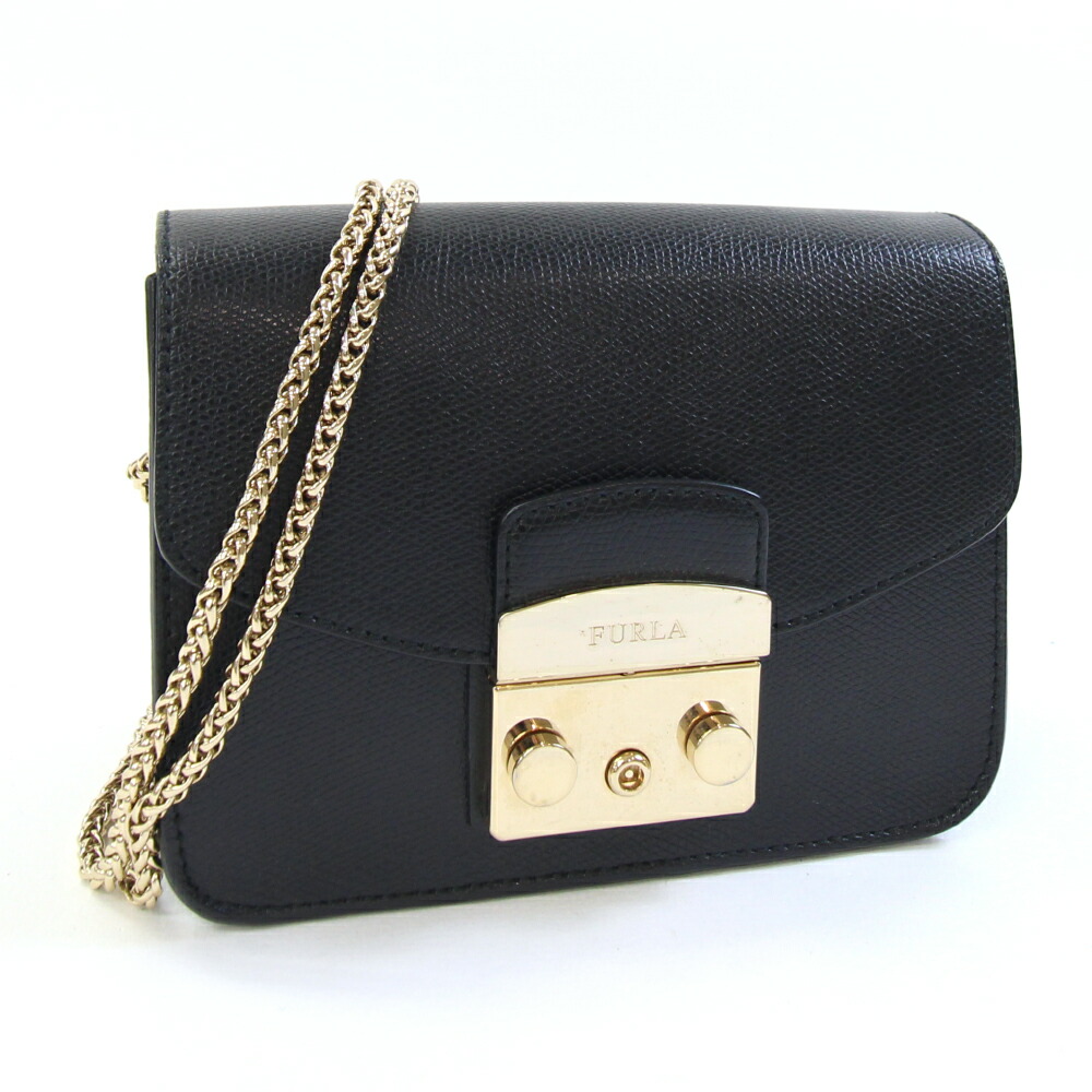 【美品】FURLA フルラ メトロポリス チェーン ショルダーバッグ 黒 人気 楽天市場】【バッグ】FURLA フルラ メトロポリス ミニチェーン