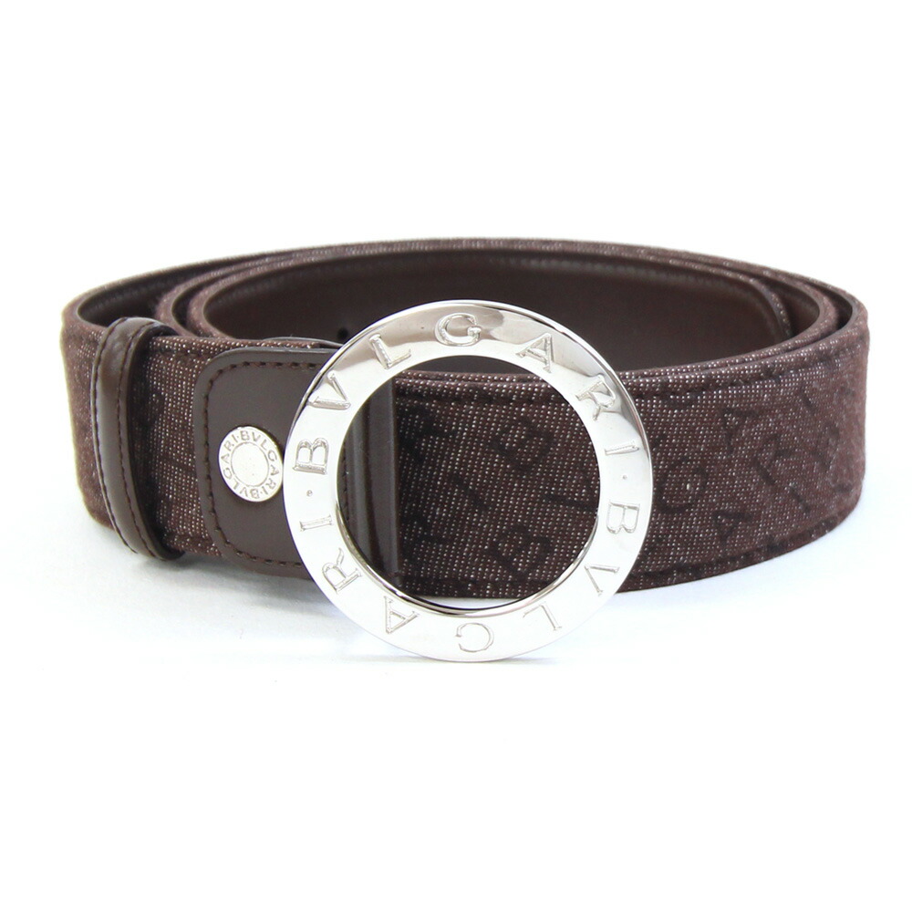 未使用品✨BVLGARI ブルガリ レザーベルト シルバー金具 約93～98㎝ Bvlgari Pre-Owned 2000-2025 ブルガリ ブルガリ レザーベルト