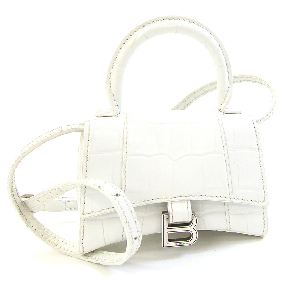【BALENCIAGA】アワーグラス XS ハンドバッグ ホワイト Women's Hourglass Handbag Small in White | Balenciaga US