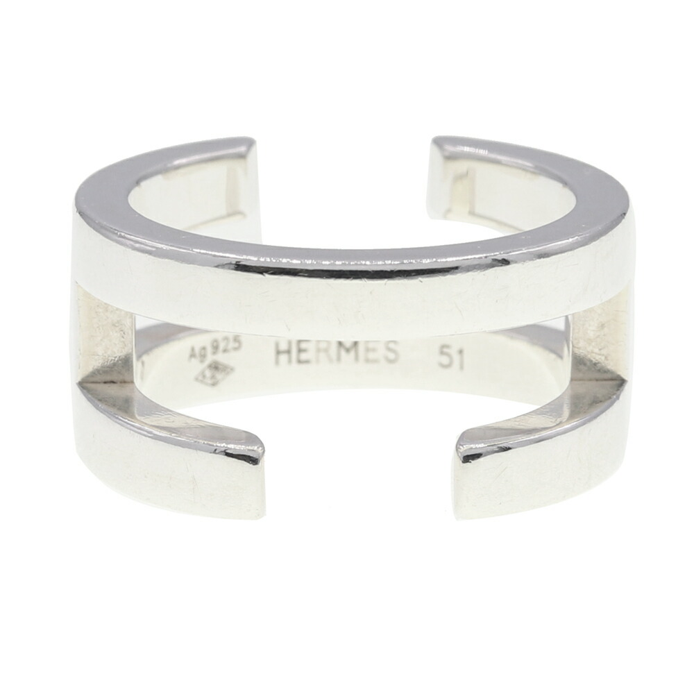 HERMES ターボリング 19号（サイズ60） HERMES エルメス ターボ リング 指輪 メタル シルバー #60 日本