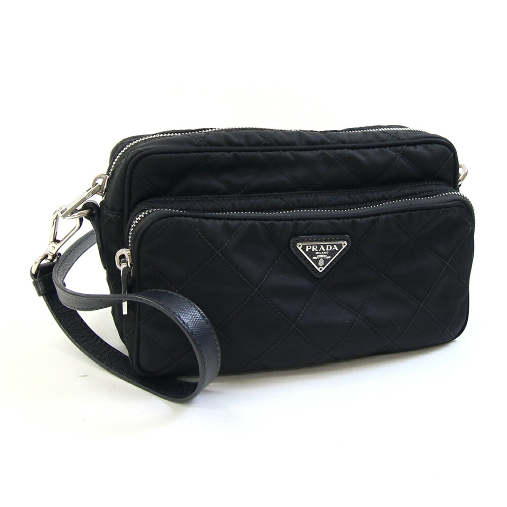 楽天市場】PRADA プラダ BR2369 キルティング ワンショルダーバッグ 黒