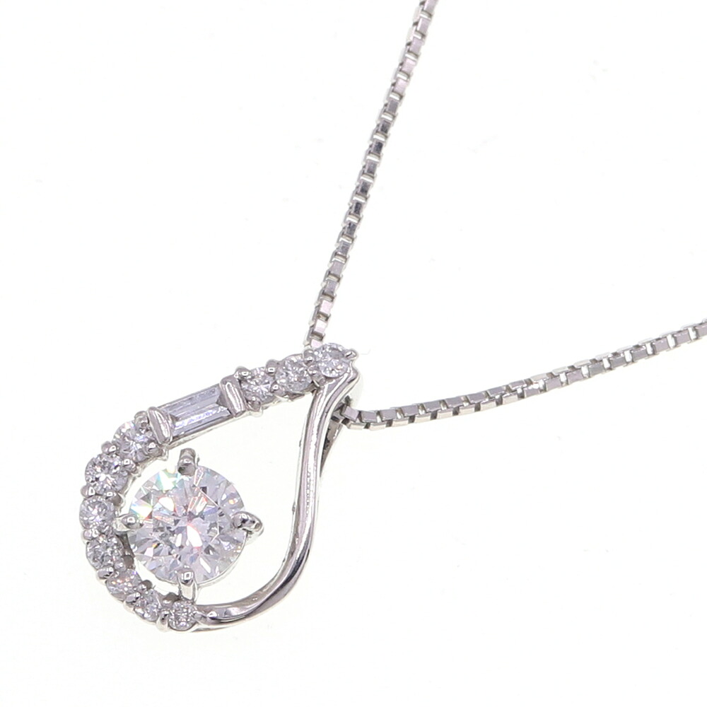ダイヤモンド ネックレス D0.323 D0.15ct Pt850 Pt900 中古 ペンダント アクセサリー ジュエリー 宝石 レディース 0｜夢市場プレミア 59,400円