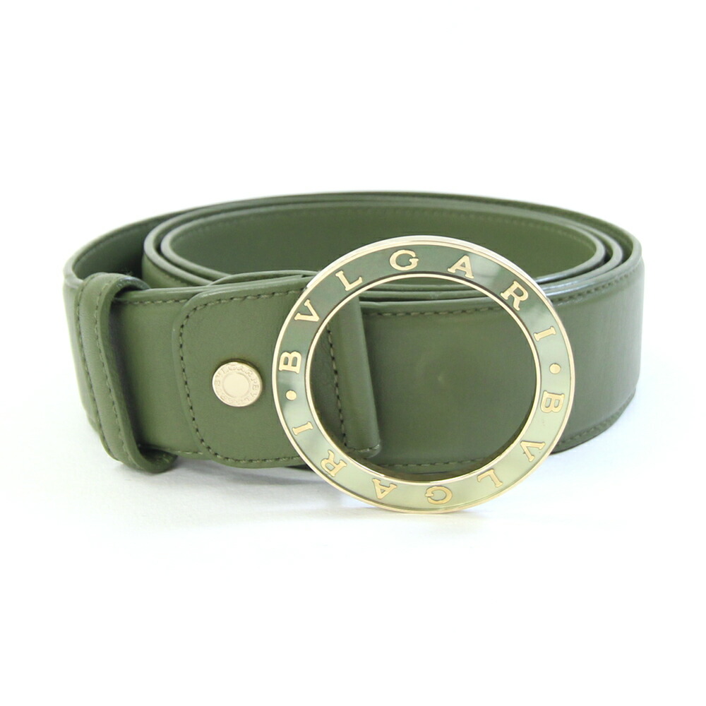 ☆BVLGARI ブルガリ ベルト ベージュ シルバー金具 サークル 未使用級】 ブルガリ ベルト ロゴマニア サークルロゴ シルバー金具