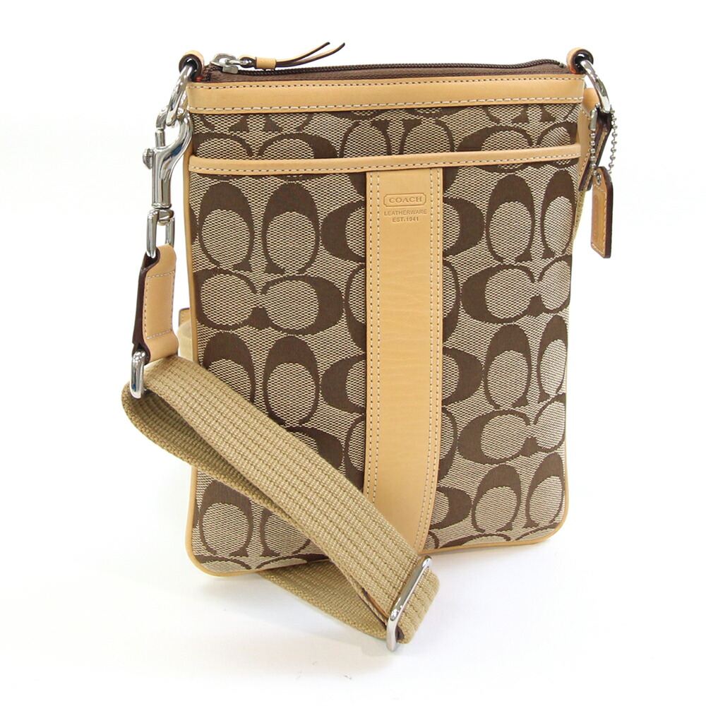 【極美品】COACH コーチ ワンショルダーバッグ キャンバス シグネチャー 茶 コーチ トートバッグ 茶 シグネチャー キャンバス ワン
