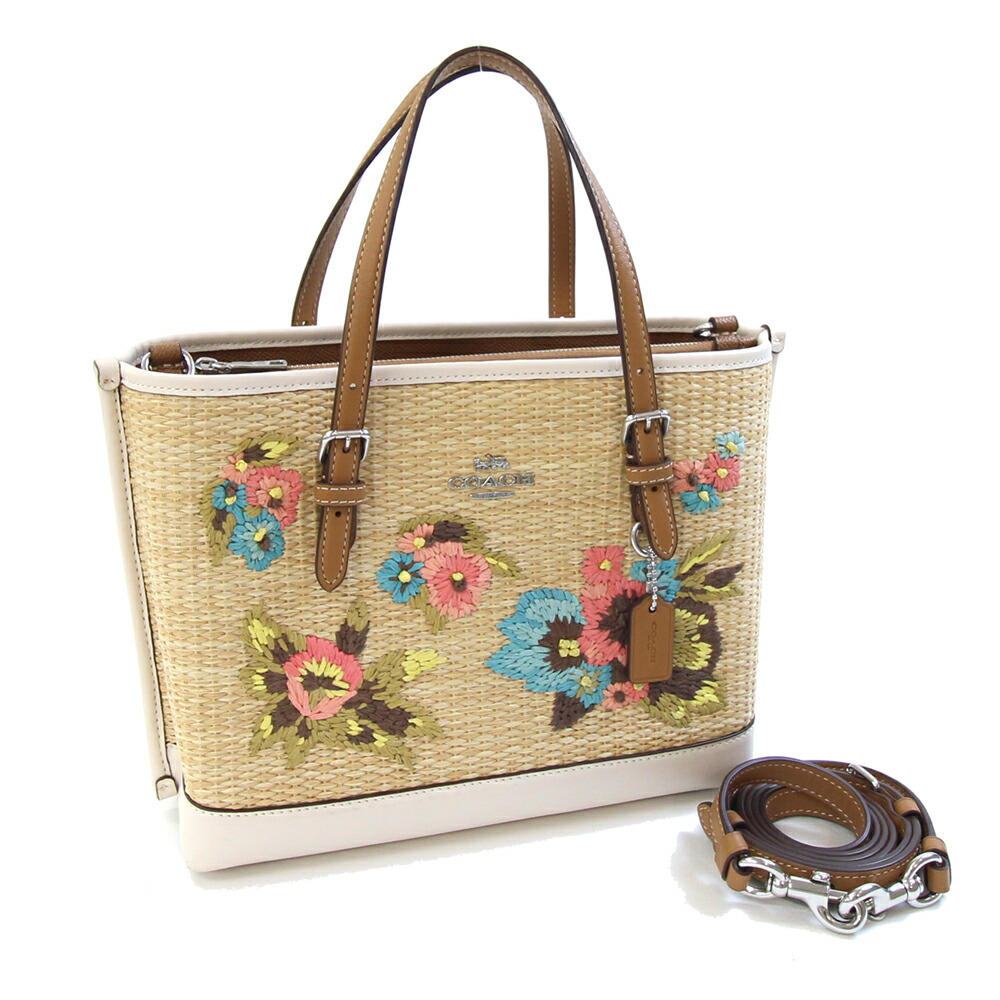 coach(コーチ)　カゴバッグ　ティーローズ　パープル 楽天市場】COACH コーチ ティーローズバスケットバッグ 67702