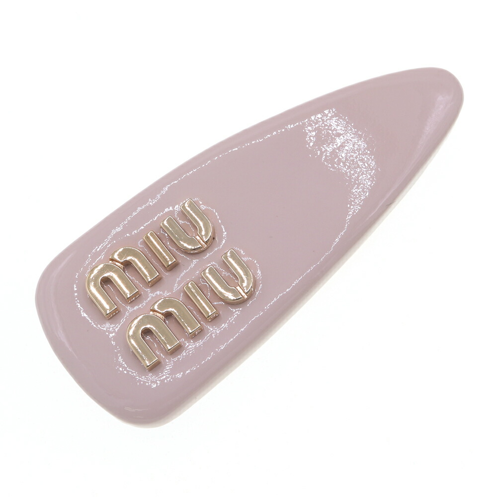 楽天市場】【中古】 MIU MIU ミュウミュウ バレッタ ロゴ