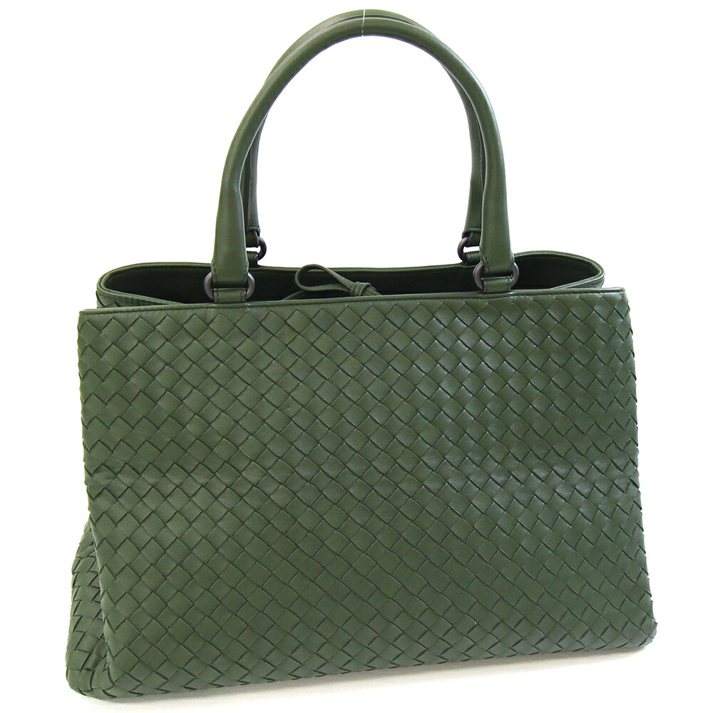 新品 ボッテガヴェネタ イントレチャート トート ビジネスバッグ ダークグリーン BOTTEGA VENETA （新品・未使用品）ボッテガヴェネタ ライト