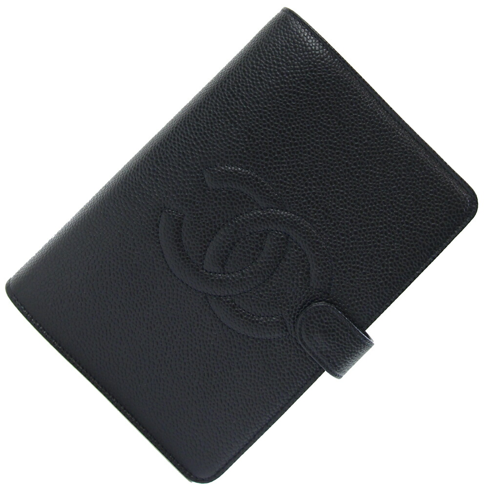 レ*ン様 CHANEL　シャネル　ミニ6穴システム手帳　黒キャビアスキン　美品 楽天市場】CHANEL シャネル ココマーク 手帳カバー 6穴式