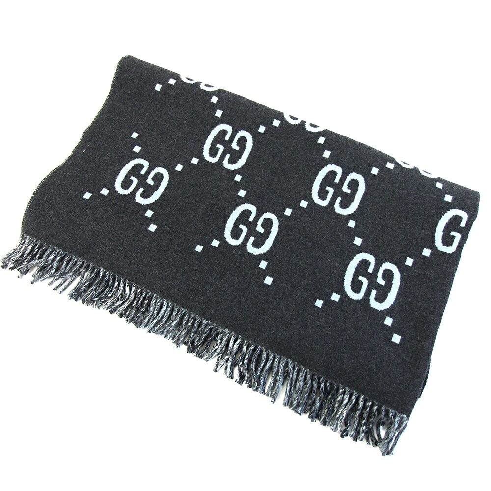 楽天市場】グッチ リバーシブル GG ウール ポンチョ 18AW ブラウン