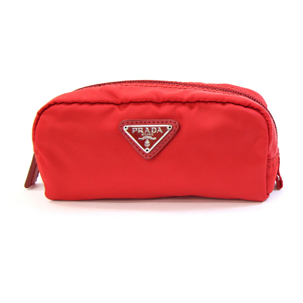 楽天市場】【中古】 PRADA プラダ 三角プレート ロゴ コスメポーチ