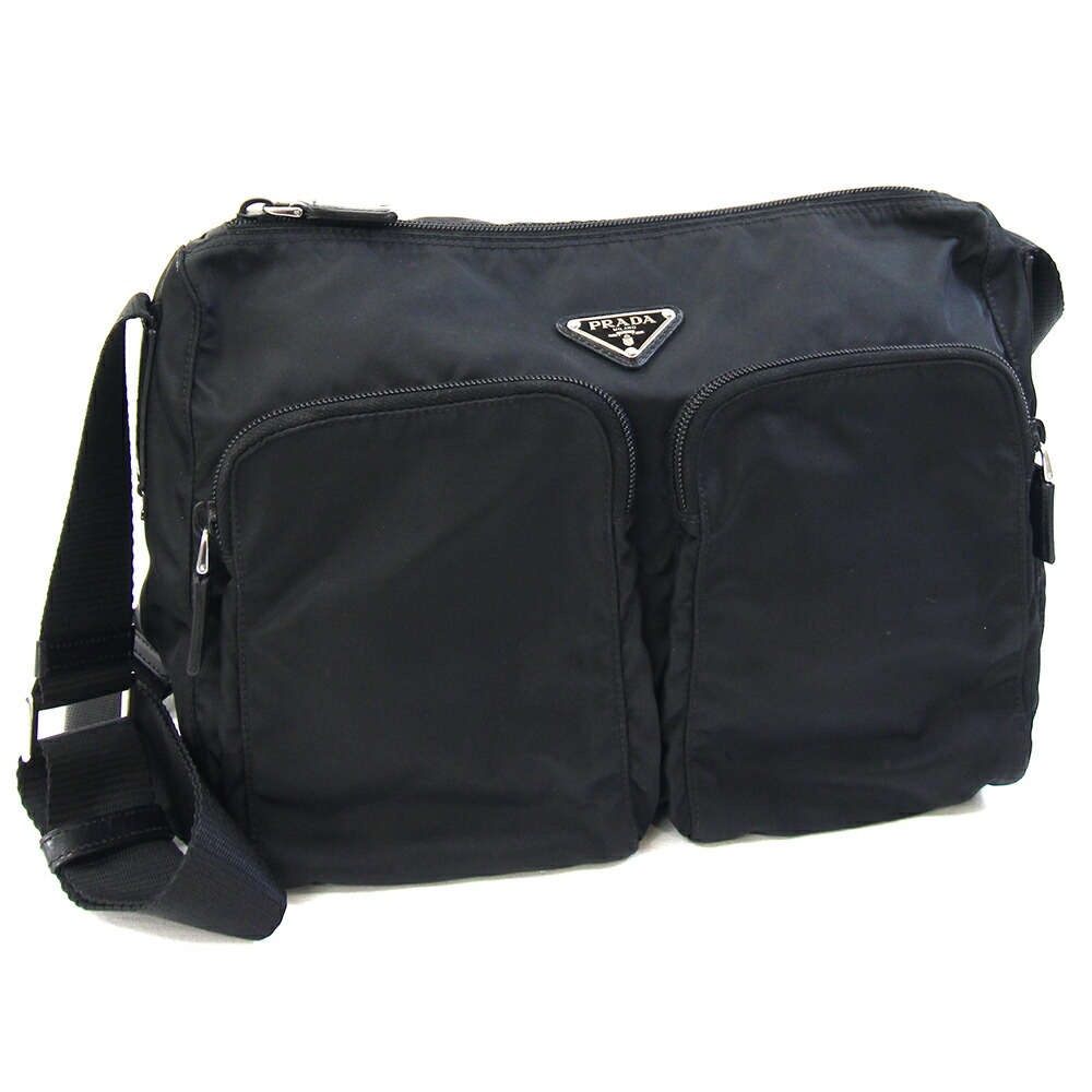 楽天市場】PRADA プラダ ロゴプレート ショルダーバッグ クロスボディ