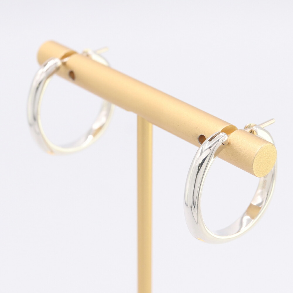 Tiffany & Co. フープピアス 925シルバー 750ゴールド TIFFANY&Co. ティファニー ピアス バンドウィズ フープピアス シルバー