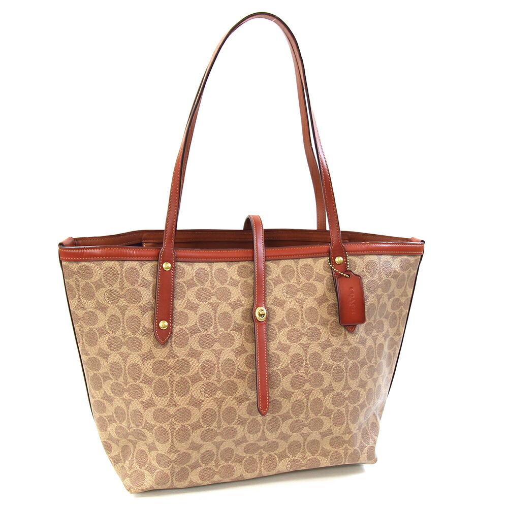 楽天市場】コーチ COACH トートバッグ シグネチャー レザー キャンバス