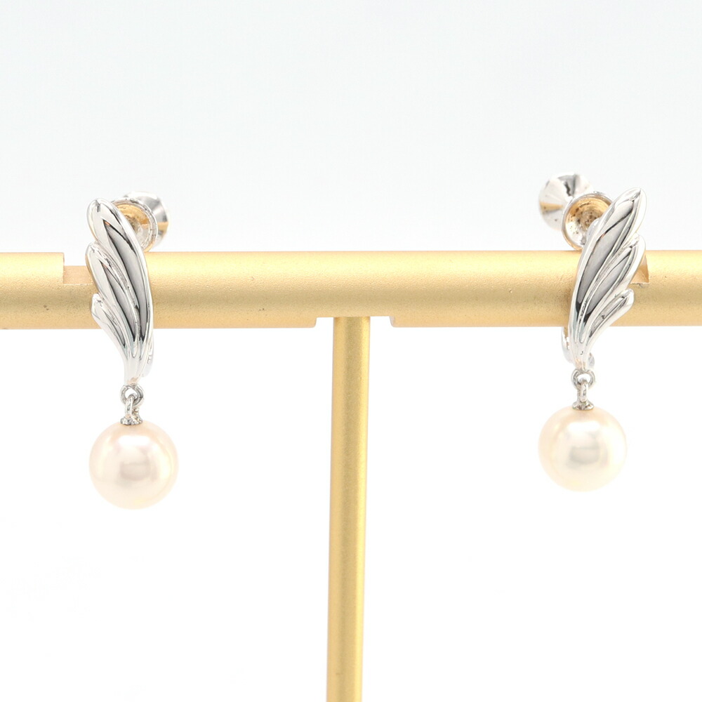 MIKIMOTO k18 約 7.5㎜イヤリング 楽天市場】ミキモト パールイヤリング 真珠 5.0〜7.0mm ダイヤモンド